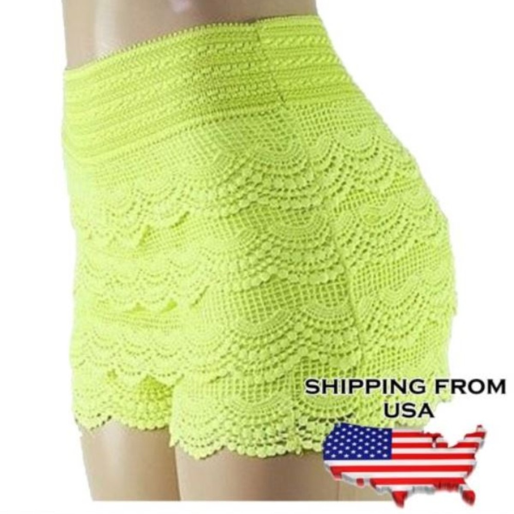 Fashion Womens Neon Color Sweet Crochet Tiered Lac